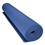 Crown Sporting Goods 3mm Compact Cushion Yoga Mat, Blue, 1/8"