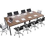 COSTWAY 4.5FT Conference Table Set of 4, 55 x 24 Large Meeting Room Table W/Heavy Duty Steel Frame, Modern Computer Desk for Home, Office, Conference Room, Easy Assembly (4)