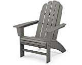 POLYWOOD Vineyard Curveback Outdoor Adirondack Chair, Slate Grey