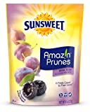 Sunsweet Amazin Prunes, Dried Pitted Bite Size | Gluten Free, Vegan, Low Fat, Unsweetened, Unsulfured, No Added Sugar | Dietary Fiber + other Natural Minerals | 8 oz Pouch - 3 Pack