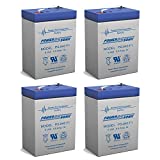 Power Sonic 6V 4.5Ah PS-640, PS640F1, UB645 Replacement SLA Battery New! - 4 Pack