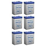 Power Sonic 6V 4.5Ah PS-640, PS640F1, UB645 Replacement SLA Battery New! - 6 Pack