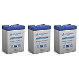 PS-640 6 Volt 4.5 AmpH SLA Replacement Battery with F1 Terminal - 3 Pack