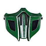 Mortal Kombat Reptile Mask, Jade/Sub-Zero/Kabal/Saibot/Scorpion/Smoke Resin Mask Green Halloween Costume Accessory (Saibot MK9)