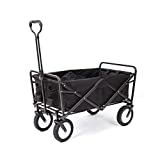 MacSports Collapsible Folding Outdoor Utility Wagon, Black