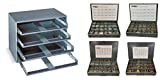 4650 Piece 4 Drawer Bolt Nut and Washer Assortment USS, SAE, Metric, and Nylon Locknut Coarse and Fine Thread Bin Kit