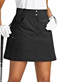 Viodia Golf Skorts Skirts for Women with Pockets Women's High Waist Hiking Skirt Athletic Tennis Skort for Summer Casual Black