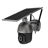 SOLIOM S600 3G/4G LTE Outdoor Solar Powered Cellular Security Camera Wireless,Pan Tilt 360View Spotlight,1080p Night Vision,2 Way Talk,PIR Motion Sensor,No WiFi,US Version