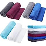 6 Pcs Microfiber Bath Towel(30" x 60"), Quick Drying, Oversized, Soft, Very Absorbent and Extra Large Fitness Towel Fast Drying Washcloth for Bath Fitness, Bathroom, Sports, Yoga, Travel, Pool, Beach