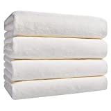 Graceaier Ultra Soft Bath Towels 4 Pack (28" x 56") - Quick Drying - - Microfiber Coral Velvet Highly Absorbent Towel for Bath Fitness, Bathroom, Sports, Yoga, Travel