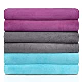 MERRY HOME Microfiber Bath Towel - 27 x 55 6 Pack Bath Towel Sets Ultra Soft & Absorbent, Quick Dry Bath Towel for Bathroom Pool Spa and Gym