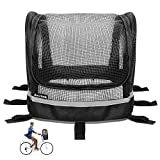 ANZOME Bike Basket Cover, Removable Full Zip Opening Dog Bike Basket Cover, Easily Put in & Take Out Breathable Net for Maximum Basket 12.9L*8.6W (Basket not Included)