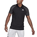 adidas Men's Club Tennis Polo Shirt, Black/Grey/White, Large