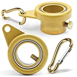MOFEEZ Flagpole Rotating Rings,360 Degree Anti-Wrap Flag Mounting Rings with Bearings for 7/10" -1" Diameter Flag Pole Tangle Free (Pack of 2-Gold)