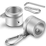 BONWIN 1" Flag Pole Rings, 2 Pcs Anti Wrap Flag Pole Clips Swivels, 360 Rotating Flagpole Flag Mounting Rings, Aluminum Alloy Spinning Flag Pole Kit Parts for 0.75-1.02" Diameter (1 Inch, Silver)