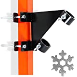 LO RUBA Railing Flag Holder No Drill Deck Mount Flag Pole Bracket, Black Heavy Duty Flagpole Clamp Ideal for Porch & Fence Rail, Apartment Balcony, RV Ladder, Boats, with No Drilling Or Tools Needed.