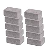 Kelfuoya Grill Cleaning Bricks Ecological Barbecue Cleaning Blocks Grill Stones De-Scaling Grill Cleaning Bricks Magic Stones Griddle Cleaning Blocks,10 Pack