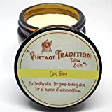 Epic Glow Beef Tallow Balm  Glow Boosting Moisturizer with Lavender Oil, Myrrh Oil, Manuka Face Oil, and Fish Oils  Beef Tallow for Skin Care from Head to Toe by Vintage Tradition, 2 fl. oz.