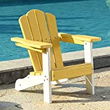 Ehomexpert Kid's Adirondack Chair, Outdoor Kid's Patio Chairs for Garden, Porch, Deck, Backyard, Fire Pit, Small Kid's Outdoor Chairs s Weather Resistant, Rainbow