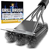 KP Grill Brush and Scraper Bristle Free  3 in 1 Safe Grill Cleaner DesignSmart Super Grip Handle for Effortless Grill Cleaning +Bonus Metal Hanger Best Grill Accessories Kit +3 Recipe eBooks