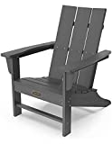 SERWALL Oversized Adirondack Chairs Weather Resistant, Gray