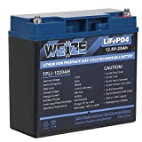 Weize 12V 20Ah Lithium LiFePO4 Battery, 2000+ Deep Cycles, Smart BMS, Perfect for Riding Toys, Home Alarm, Backup UPS, Fire Security Systems, E-Scooters and Emergency Lighting