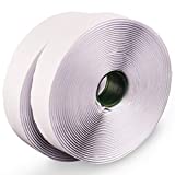 LLPT Hook and Loop Tape Color White 1 Inch x 23 Feet Each Roll Heavy Duty Adhesive Hook Loop Strip Mounting Tape for Indoor and Outdoor (HTW130)