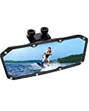 kemimoto 3.5"x10" Marine Mirror, Rear View Boat Mirror for Ski Boat Pontoon Boat Water Skiing Watercraft Surfing