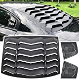 Rear+Side Window Louver Windshield Sun Shade Cover for Dodge Charger 2011-2022 SXT GT R/T Scat Pack SRT Hellcat Widebody Redeye Daytona Custom Fit All Weather GT Lambo Style ABS (Matte Black)