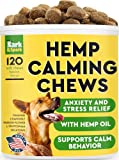 BARK&SPARK Calming Hemp Treats for Dogs - Made in USA with Hemp Oil - Anxiety Relief - Separation Aid - Stress Relief During Fireworks, Storms, Thunder - Aggressive Behavior, Barking - 120 Soft Chews