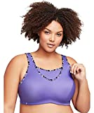 Glamorise Womens No-Bounce Camisole Wirefree #1066 Sports Bra, Purple, 38C US
