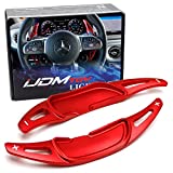 iJDMTOY Sports Red Aluminum Steering Wheel Paddle Shifter Extensions Compatible with 2015-up Mercedes Benz A45 C63 E53 E63 S63 CLA45 GLA45 GLB35 GLC43 GLC63 GLE63 G63 AMG ONLY