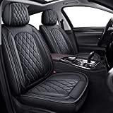 5 Car Seat Covers Full Set, MIROZO Vehicle Cushion Cover Breathable Fit for Most Sedan, Truck and SUV for Elantra Sonata Sportage CRV Accord Chevy Equinox (Black)