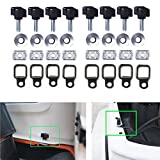 MOEBULB Hardtop Quick Removal Thumb Screws Nut Washer Tie-Down D-Rings Compatible with Jeep Wrangler JK YJ TJ JKU Black