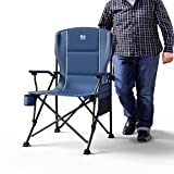 TIMBER RIDGE Oversized Folding Camping Chair High Back Heavy Duty for Adults Support up to 400lbs with Cup Holder, Side Pocket