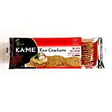 Ka-me Black Sesame and Soy Sauce Rice Crackers 3.5 oz each (3 Items Per Order)