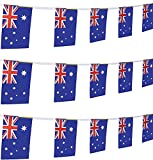 ZXvZYT Australia Australian Flag Banner String,Small Mini Australia Pennant flags,For Grand Opening,Olympics,National Sports Events,Party Festival Decorations(50 Feet 38 Flags )