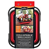 Mr. Bar-B-Q Collapsible BBQ Caddy | Store & Organize Your Sauces | Keep the Mess in One Place | Folds Flat for Convenient Storage | 3 Plastic Inserts