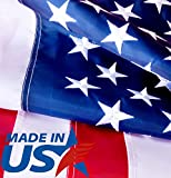 American Flag 3x5 Outdoor Heavy Duty - American Flag Nylon US Flags 3x5 Outdoor,Embroidered Stars and Sewn Stripes American Flags Outside Hanging Weatherproof Standard American Flag