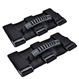 Moveland 2 Pack Grab Handle Set Compatible with Jeep Wrangler TJ YJ JK, Easy-to-Fit 3 Straps Design for 1987-2021 Models (BLACK)