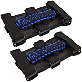 Roll Bar Grab Handles Grip Handle for Jeep Wrangler YJ TJ JK JKU JL JLU Sports Sahara Freedom Rubicon Unlimited X Gladiator JT 1955-2022 UTV ATV Premium Paracord (Blue 2 Pack)