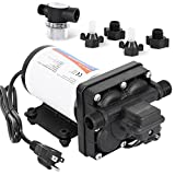 YOUNGTREE 110V Water Pump with Pressure Switch include Power Plug 5.0 GPM 55PSI 110VAC Water Pressure Booster Pump for Home Kitchen Bathroom RV Marine Yacht Garden Hose