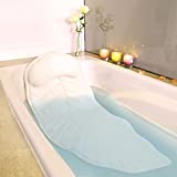 Full Body Spa Bath Pillow Mat, Bathtub Mattress Luxury Cushion with Large Suction Cups, Comfort Support Your Head, Neck, Shoulder, Back and Tailbone, Relax & Quick Drying