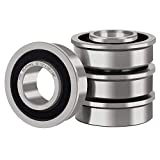 XiKe 4 Pack Flanged Ball Bearings 1/2" x 1-3/8" x 1/2" inch. Be Applicable Lawn Mower, Wheelbarrows, Carts & Hand Trucks Wheel Hub.