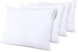Utopia Bedding Waterproof Pillow Protector Zippered  Pillow Encasement Jersey - 20 x 28 Inches - (Pack of 4, Queen, White)