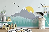 Murwall Kids Wallpaper for Nursery Mountain Wall Mural Kids Landscape Wallpapers for Childroom Kidsroom Playroom