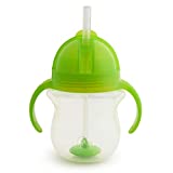 Munchkin Any Angle Click Lock Weighted Straw Trainer Cup, Green, 7 Oz