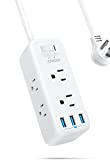 Anker USB Power Strip Surge Protector(300J), 5ft Extension Cord, Flat Plug, 331 Power Strip with 6 Outlets & 3 USB-A Ports, Charging Station, Compact for Travel,Home,Room, School,Office,TUV Listed