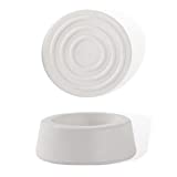 TonGass (2-Pack) Inground Pool Ladder Rubber End Caps (White) - Fits 1.90 Swimming Pool Ladder Tubing - Outside Ladder Bumpers