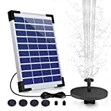 AISITIN 5.5W Solar Fountain Pump,Solar Water Pump Floating Fountain with 6 Nozzles, Solar Powered Pump for Bird Bath, Pond, Garden and Fish Tank Pond and Other Places